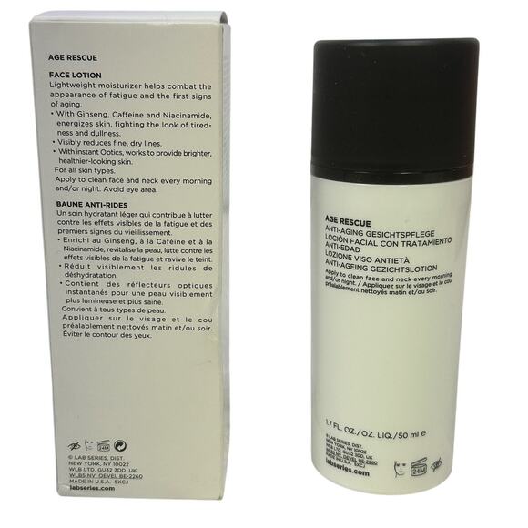 Lab Series Age Rescue Face Lotion for Men w/Energizing Ginseng 1.7 fl oz/50 ml - Picture 2 of 3